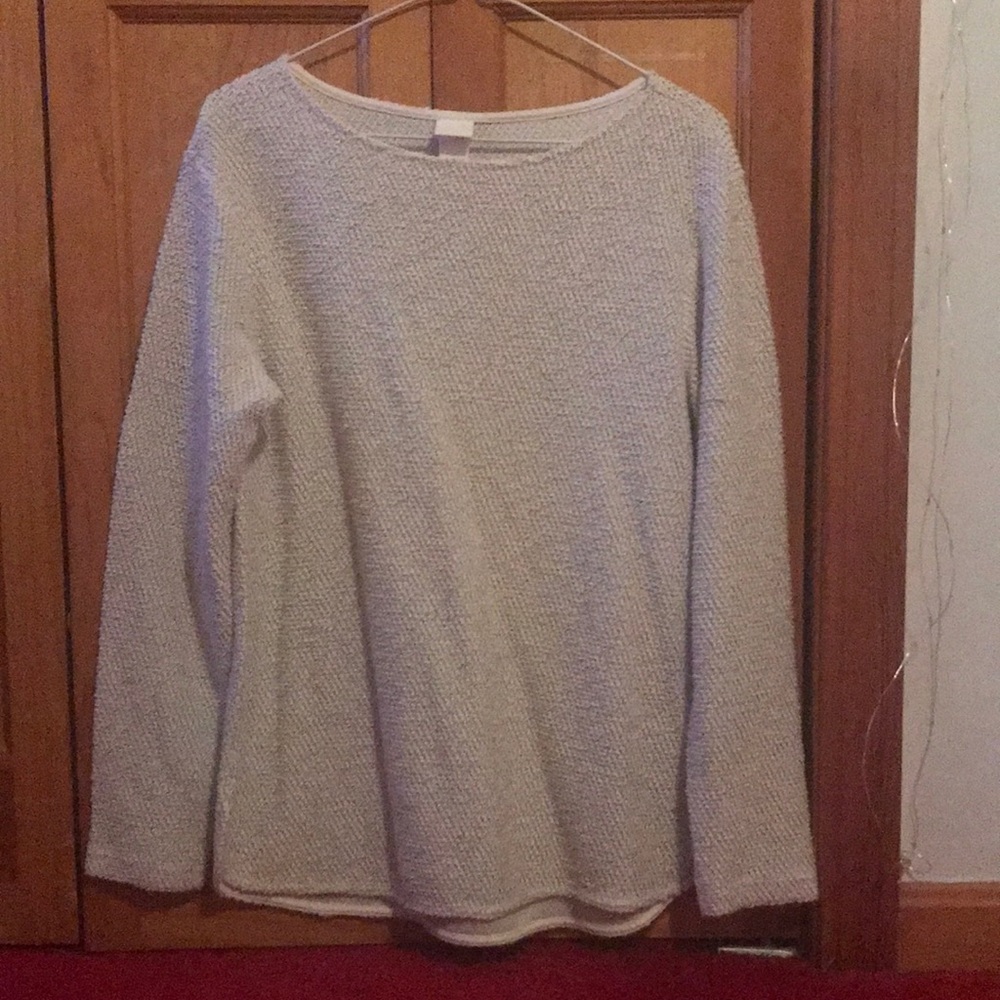 white sweater